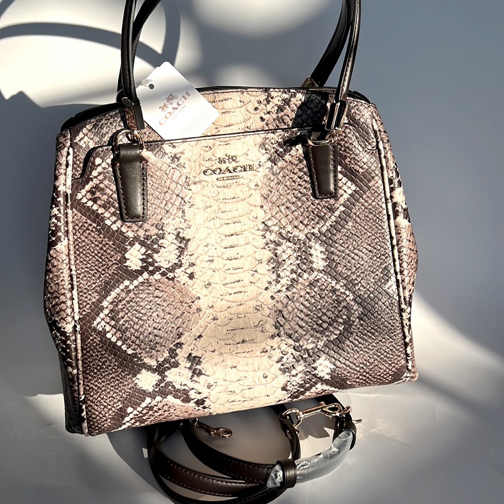 NWT COACH Faux Leather Print Crossbody Purse w/Gold Hardware - Picture 3 of 3